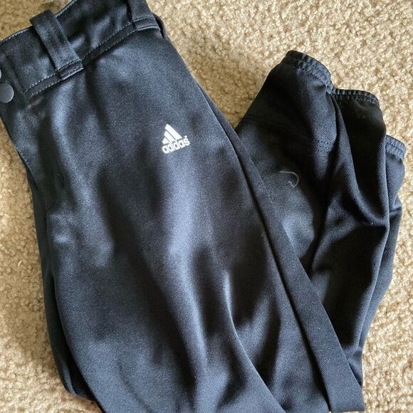 Boys Black Adidas Baseball Pants - Picture 1 of 2